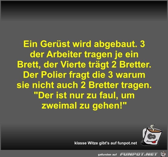 Ein Gerüst wird abgebaut Ein Gerüst wird abgebaut