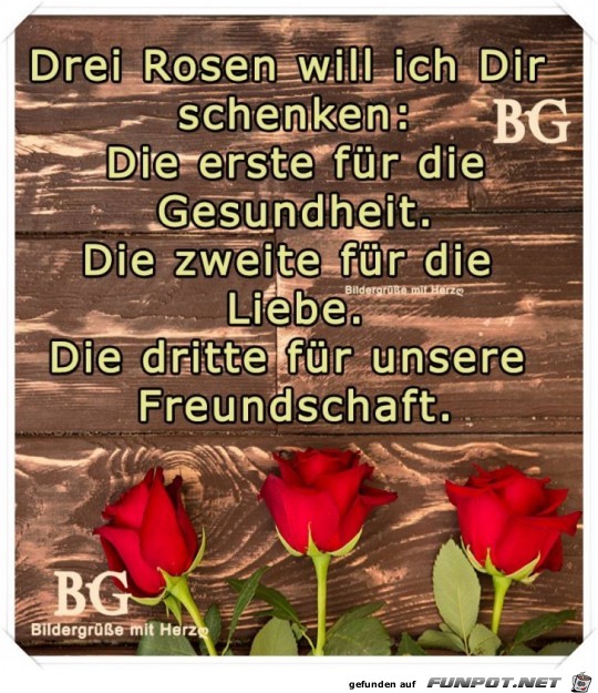 Drei Rosen will ich dir schenken