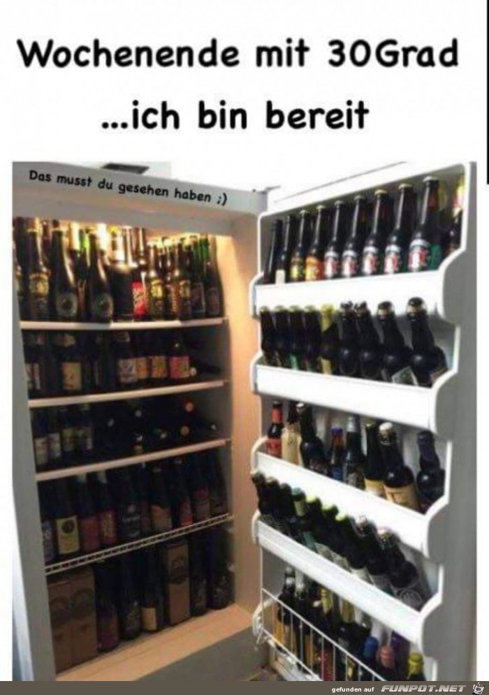 Kühlschrank ist vorbereitet Kühlschrank ist vorbereitet