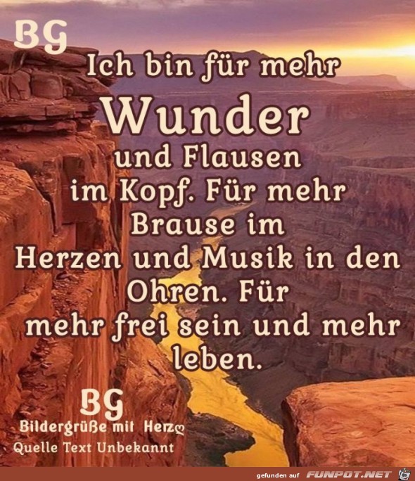 Bin fuer mehr Wunder Bin fuer mehr Wunder
