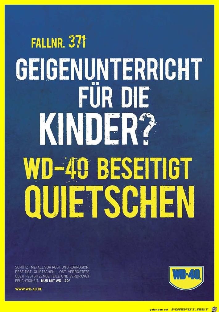 WD-40 beseitigt quietschen