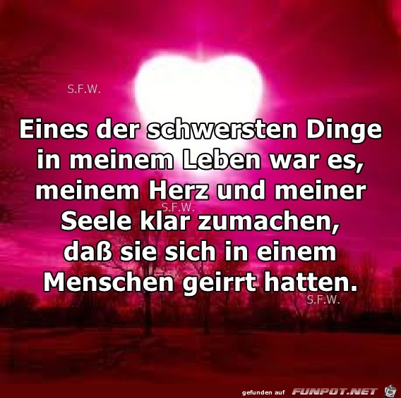 Eines der schwersten Dinge Eines der schwersten Dinge