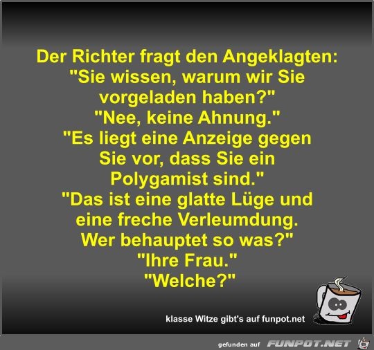 Der Richter fragt den Angeklagten Der Richter fragt den Angeklagten