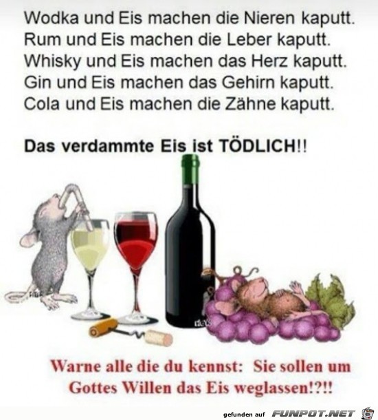 das verdammte Eis ist tödlich...... das verdammte Eis ist tödlich......