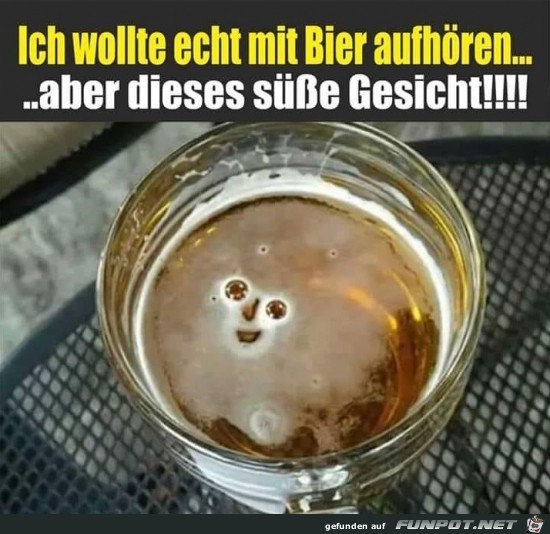 Diese drollige Bier-Gesicht