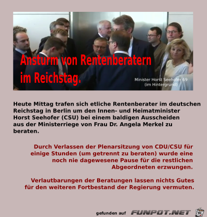 Rentenberatung im Reichstag