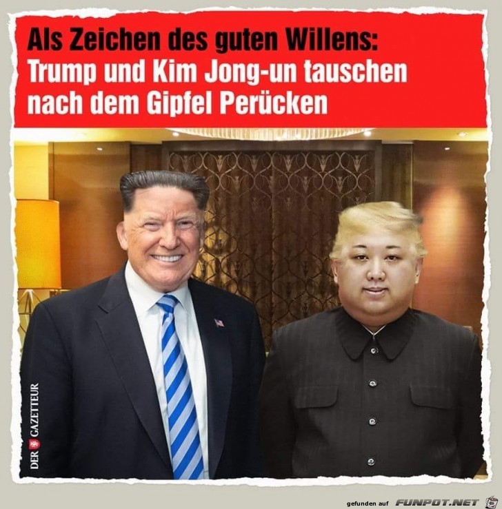 Als Zeichen des guten Willens