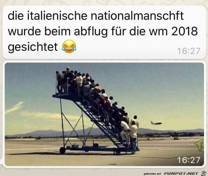 Abflug der Ital.Nationalmanschaft zur WM 2018