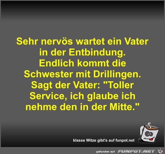 Sehr nervös wartet ein Vater in der Entbindung Sehr nervös wartet ein Vater in der Entbindung