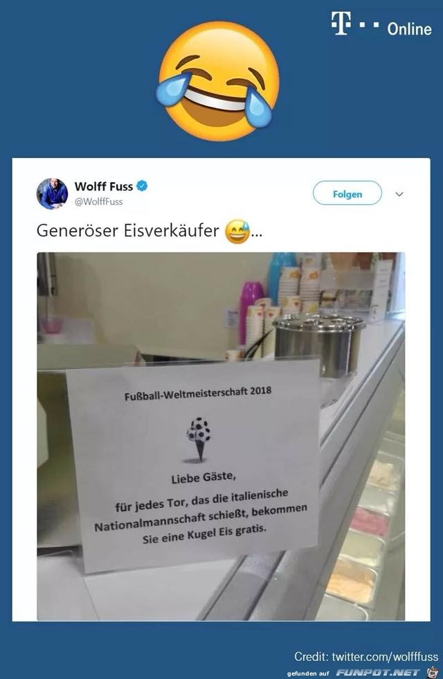 Eisverkäufer zur WM Eisverkäufer zur WM