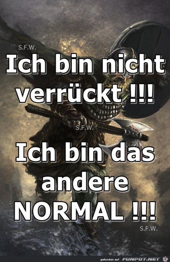 Ich bin nicht verueckt Ich bin nicht verueckt