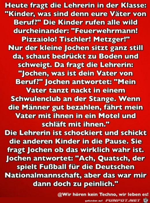 Kinder, was sind eure Väter von Beruf Kinder, was sind eure Väter von Beruf