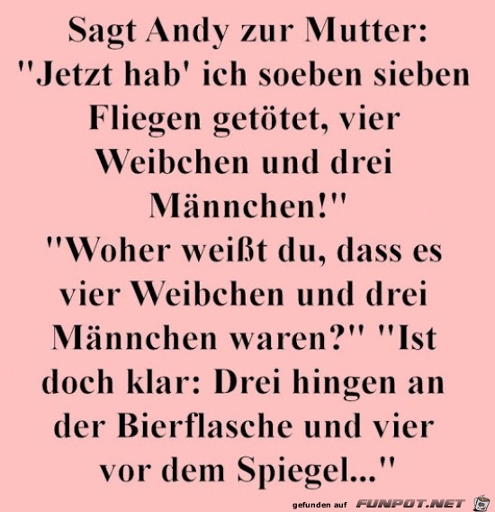 sagt Andy zur Mutter:.....