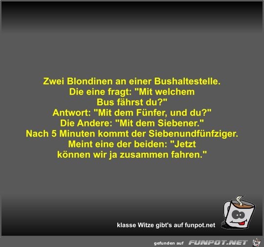 Zwei Blondinen an einer Bushaltestelle