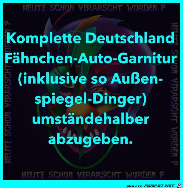 Deutschland-Garnitur fr Auto