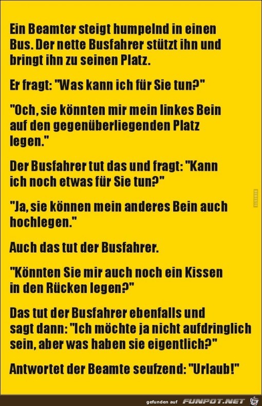 ein Beamter im Bus....... ein Beamter im Bus.......