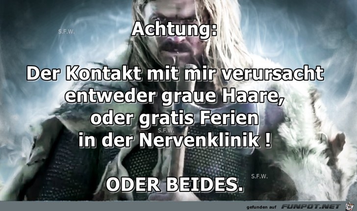 Achtung der Kontakt Achtung der Kontakt