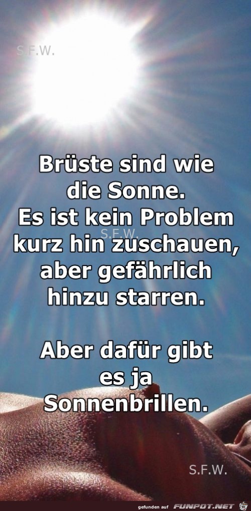 Brste sind wie die Sonne