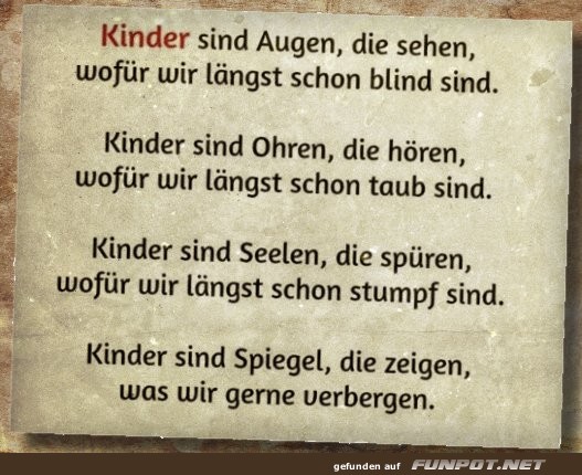 Kinder sind Augen..