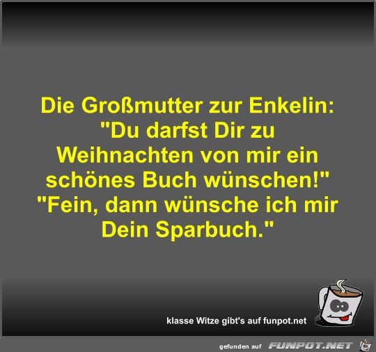 Die Gromutter zur Enkelin