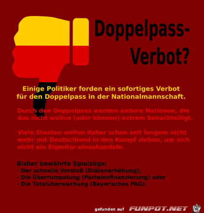 Doppelpass-Verbot Doppelpass-Verbot