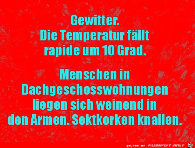 Temperatursturz Temperatursturz