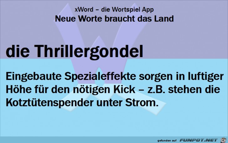 Neue-Worte-Thrillergondel Neue-Worte-Thrillergondel