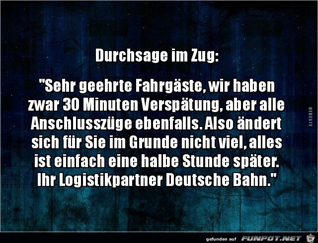 Lustige Durchsage