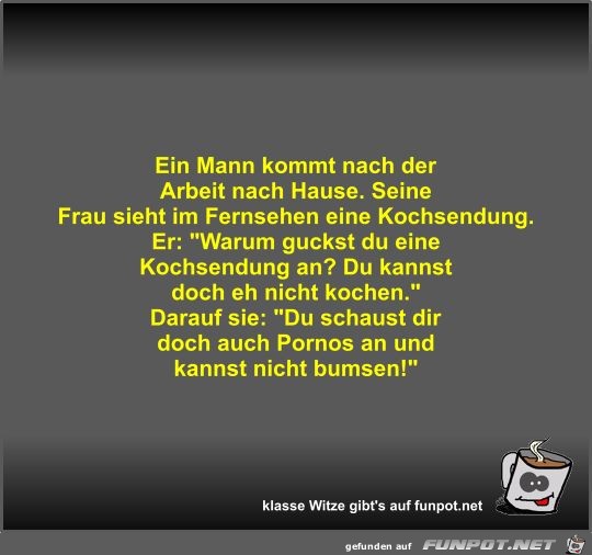 Ein Mann kommt nach der Arbeit nach Hause Ein Mann kommt nach der Arbeit nach Hause