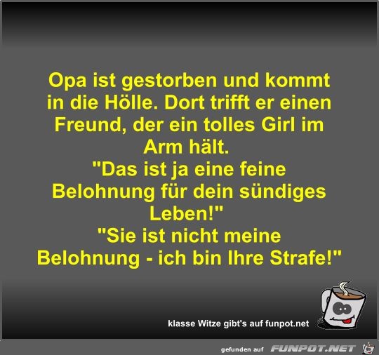 Opa ist gestorben und kommt in die Hölle Opa ist gestorben und kommt in die Hölle