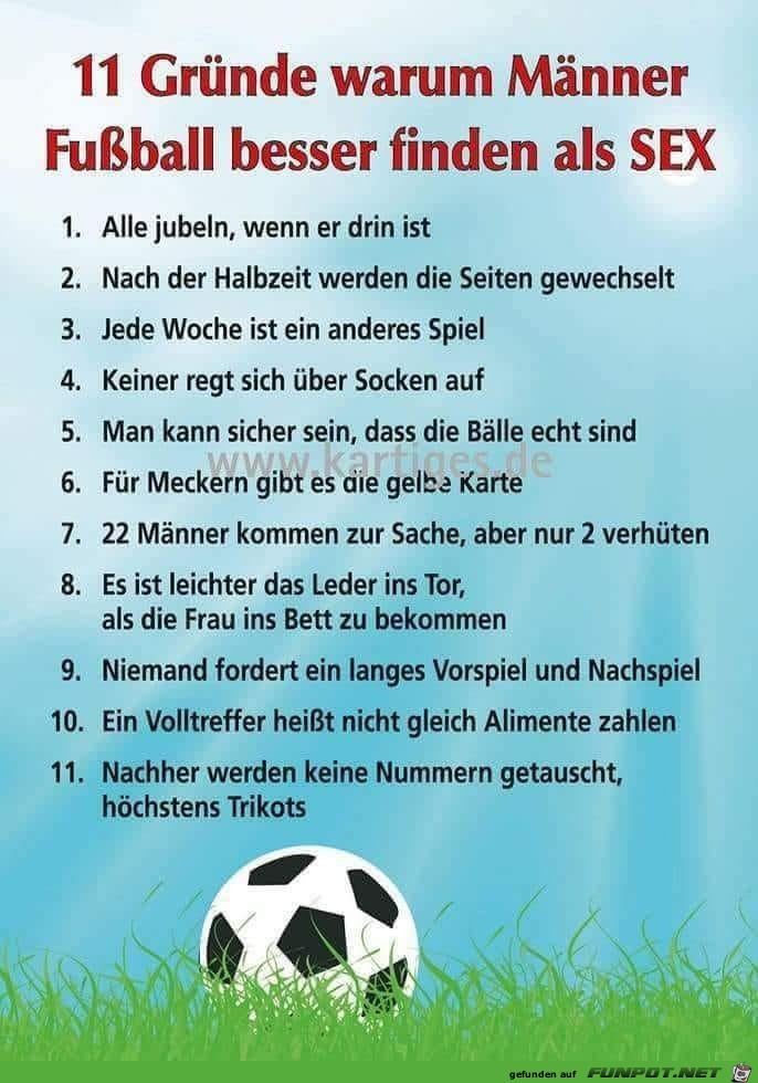 11 Gründe warum Männer.... 11 Gründe warum Männer....