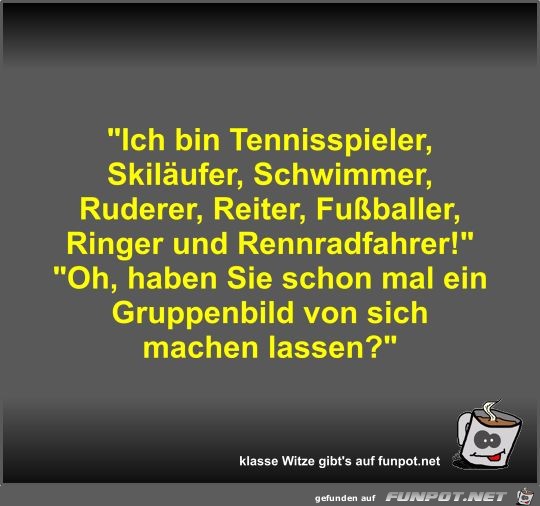 Ich bin Tennisspieler Ich bin Tennisspieler