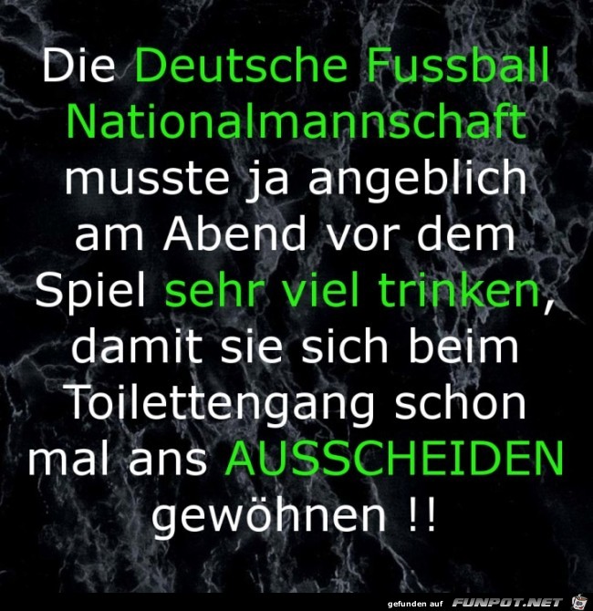 Ans Ausscheiden gewoehnen Ans Ausscheiden gewoehnen