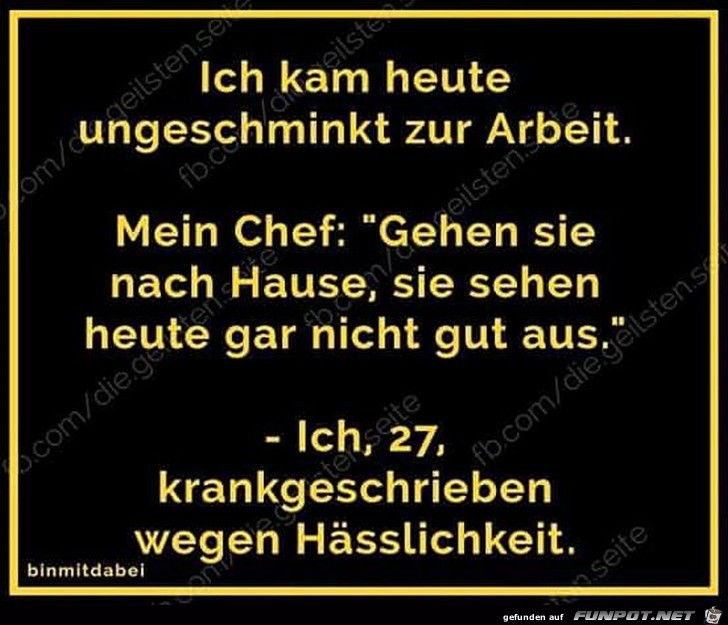 Krank geschrieben Krank geschrieben