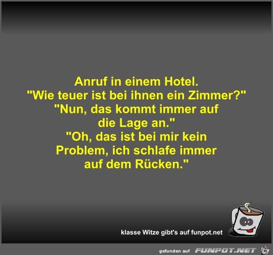 Anruf in einem Hotel Anruf in einem Hotel