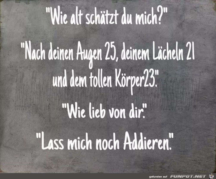 Ich muss noch addieren