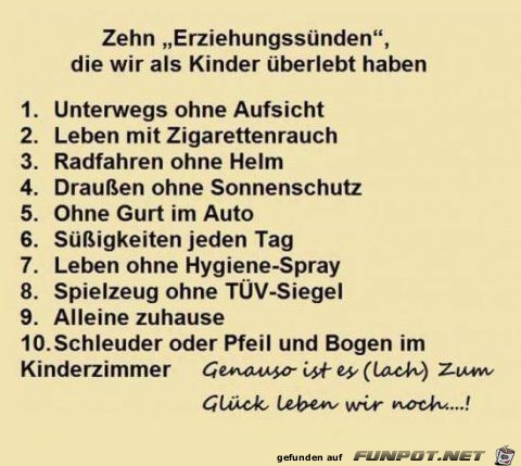 Erziehungssünden Erziehungssünden