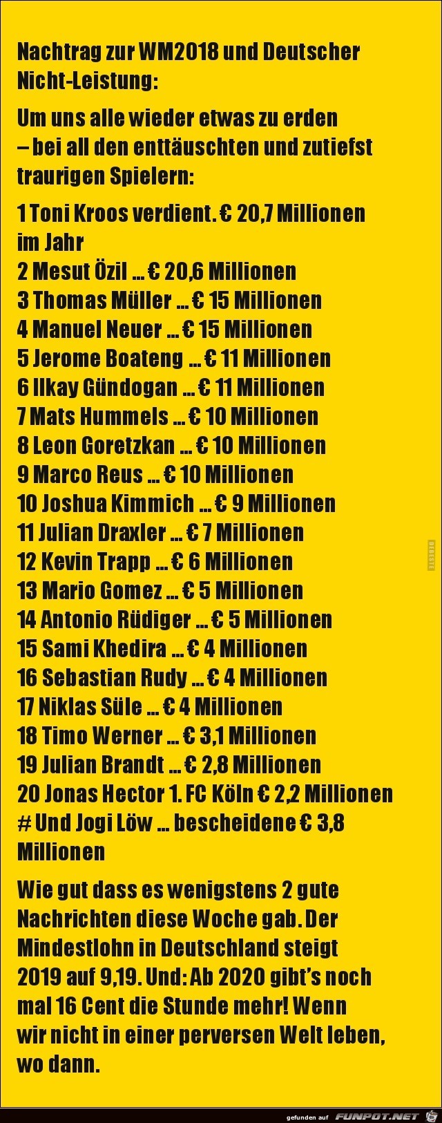 Nachtrag zur WM 2018 Nachtrag zur WM 2018