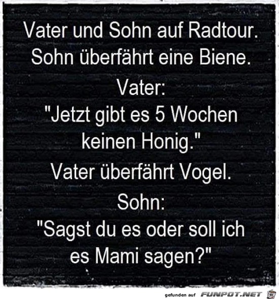 Vater und Sohn auf Radtour