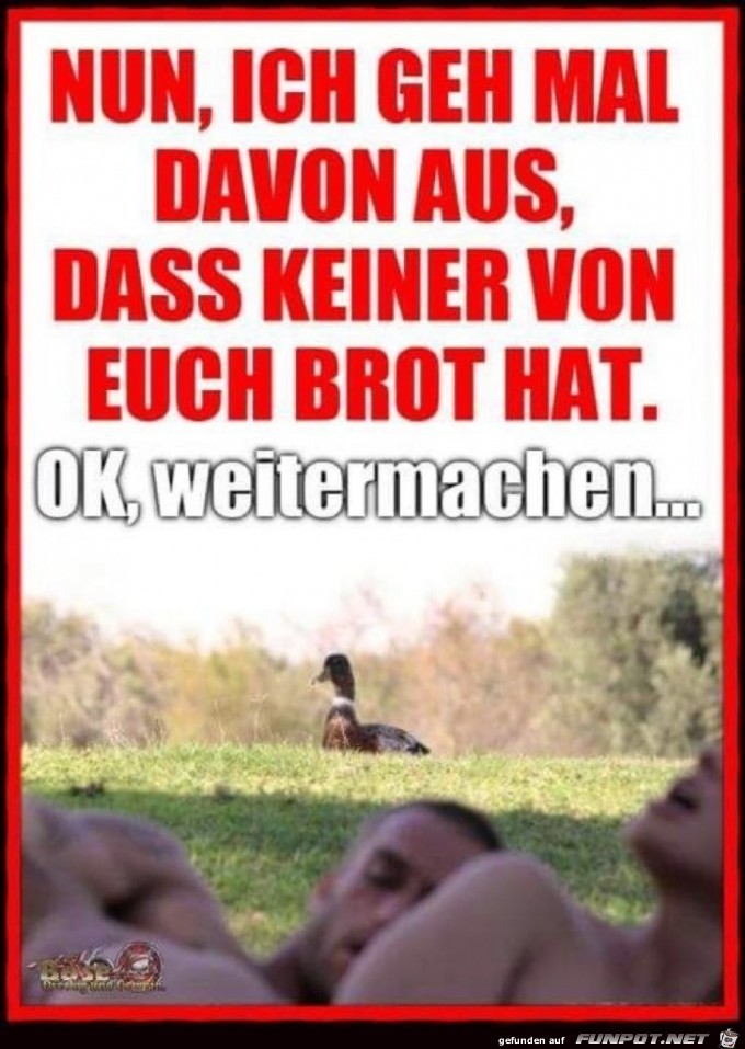 Hat wohl keiner Brot dabei