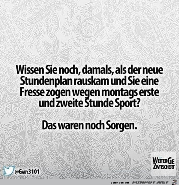 Der neue Stundenplan Der neue Stundenplan
