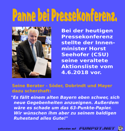 Panne bei Pressekonferenz