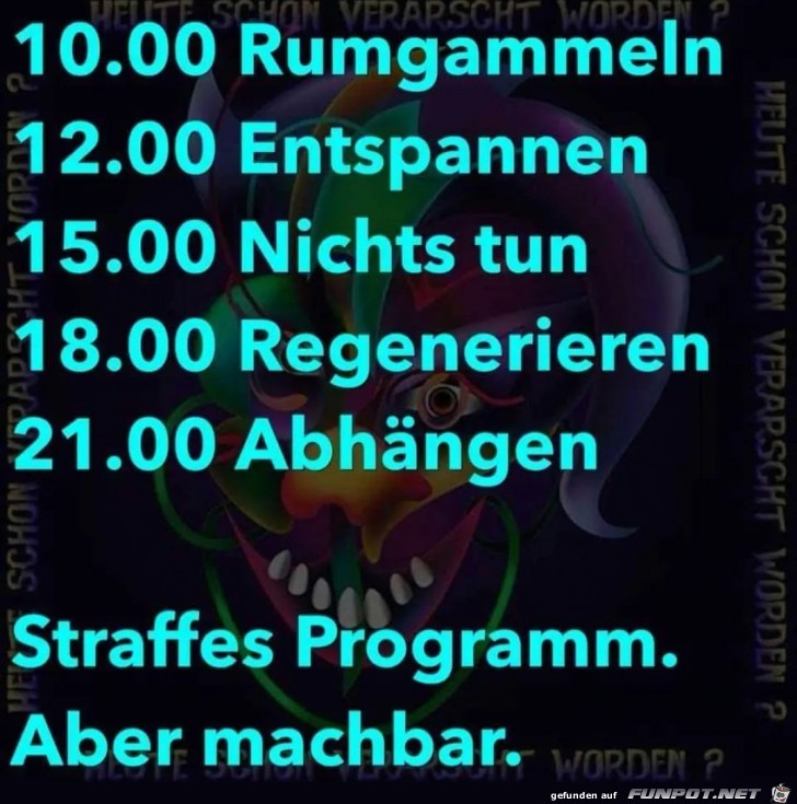 Mein Tagesprogramm Mein Tagesprogramm