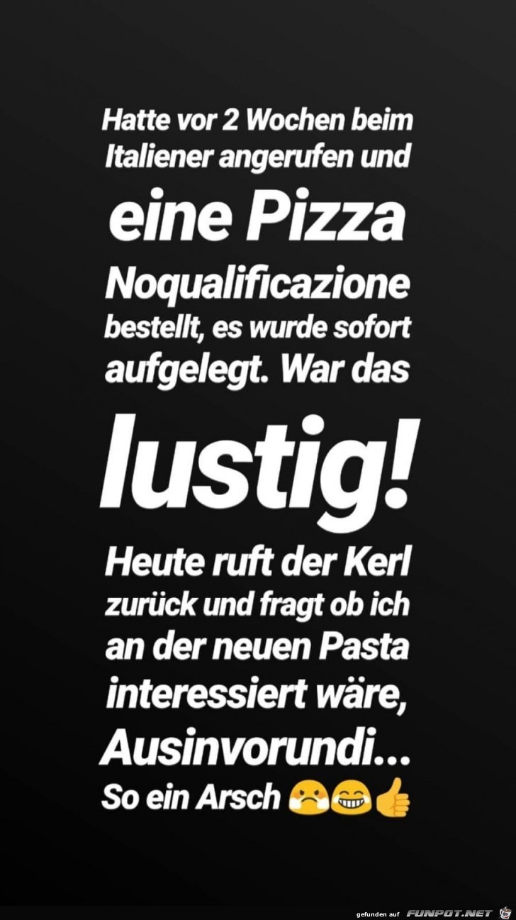 Pizza beim Italiener