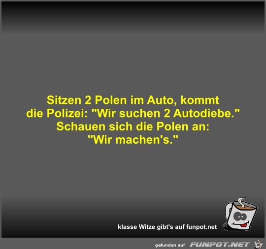 Sitzen 2 Polen im Auto