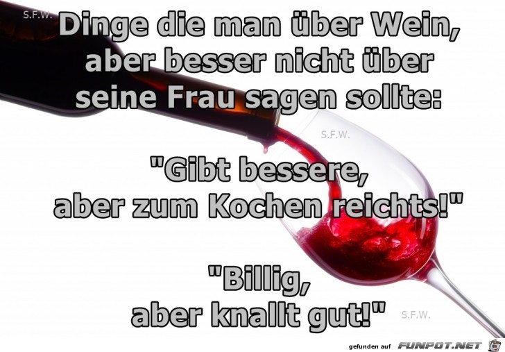 Dinge die man ueber Wein