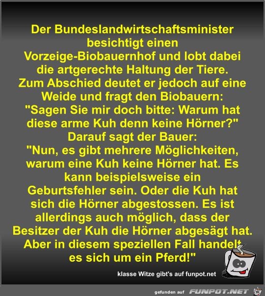 Der Bundeslandwirtschaftsminister besichtigt einen... Der Bundeslandwirtschaftsminister besichtigt einen...