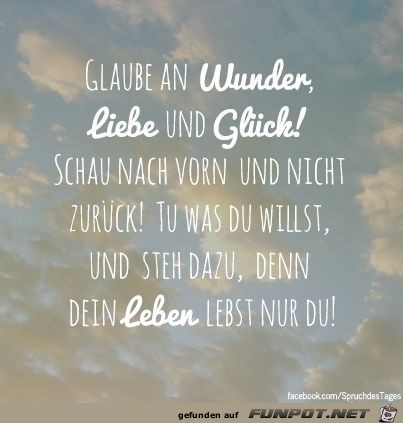 glaube an Wunder