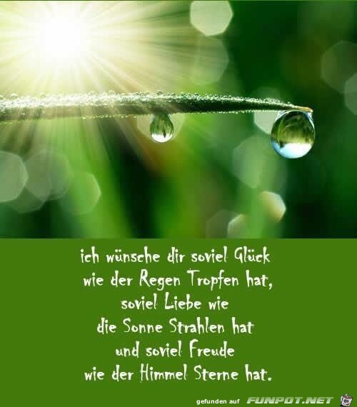 ich wuensche dir so viel glueck ich wuensche dir so viel glueck