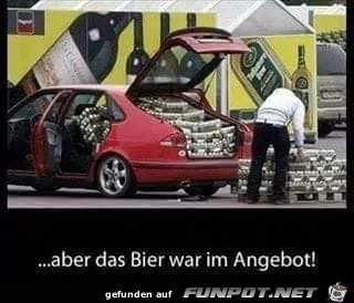 Bier war im Angebot